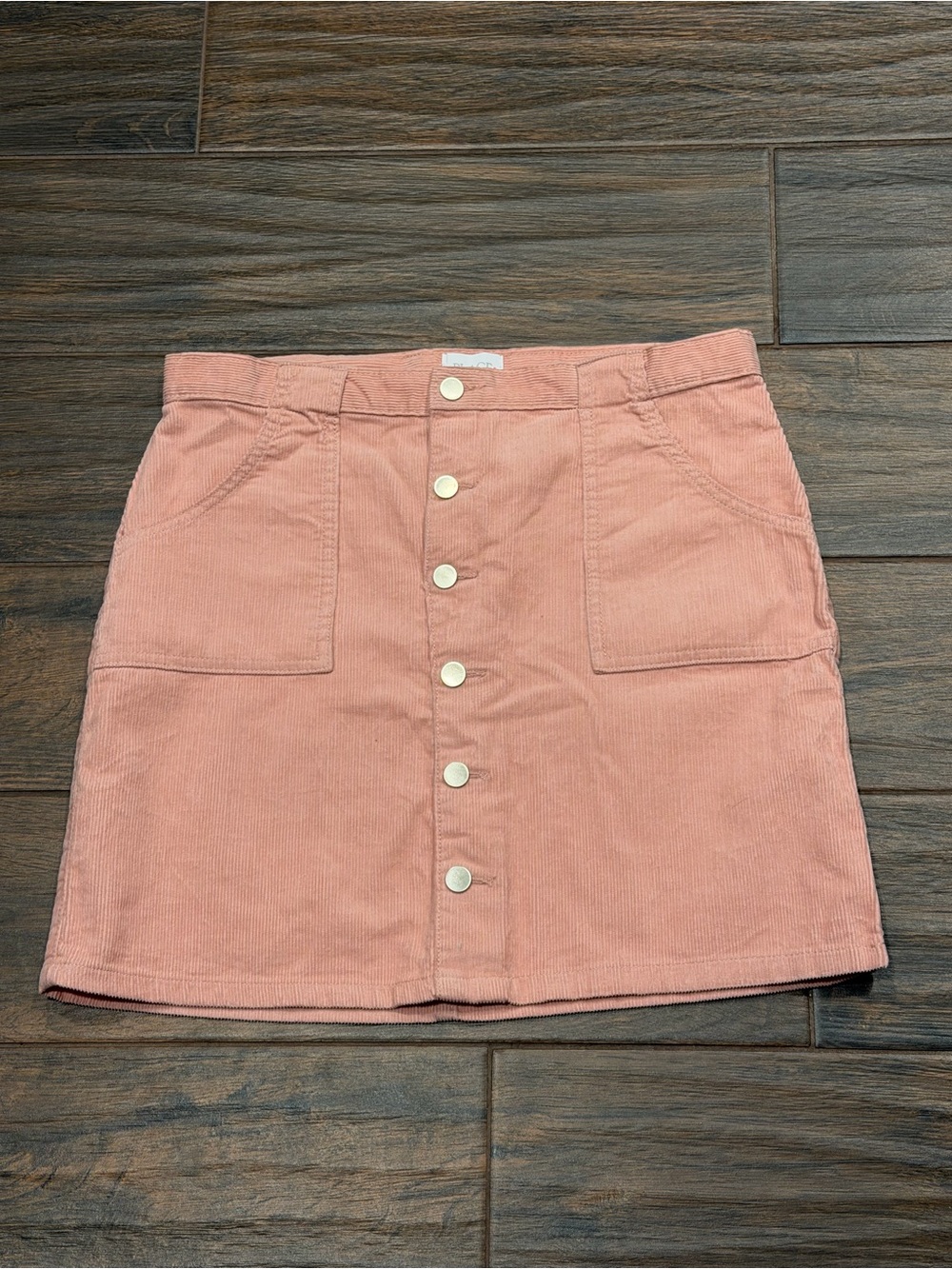 NWT place Button snap Front Corduroy Mini Skirt in Dusty Pink Melon girls, 16